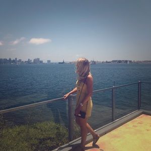 Shortie Yellow Button dress